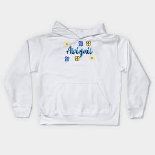 Top 10 best personalised gifts 2022  - Abigail - personalised,personalized name cursive with summertime daisies. Abigail Kids Hoodie